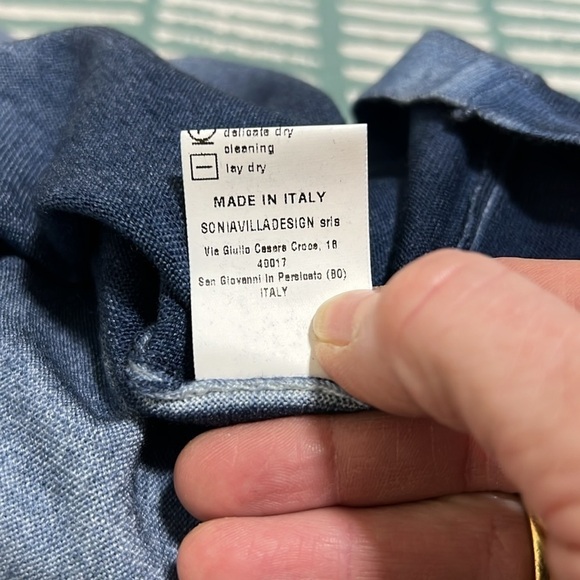 Dune Made in Italy NWT Blue Ombre Merino Wool Crewneck Sweater M/L - Picture 12 of 12